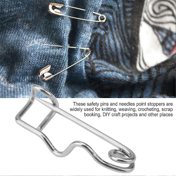 50 kpl Metallisia hakaneuloja Lukitusneula Solki Neulakiinnike Ompelutyökalu (27mm)