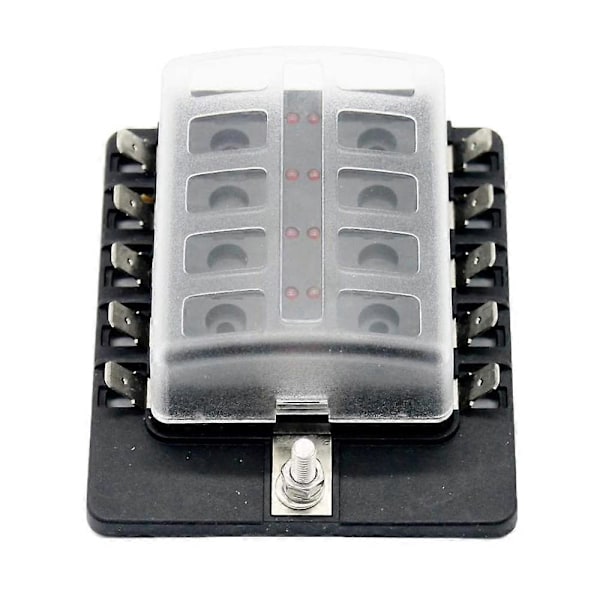 til Bil Båd RV 32V 10 Vejs Bladtype Stiktype Holder LED Advarselslys