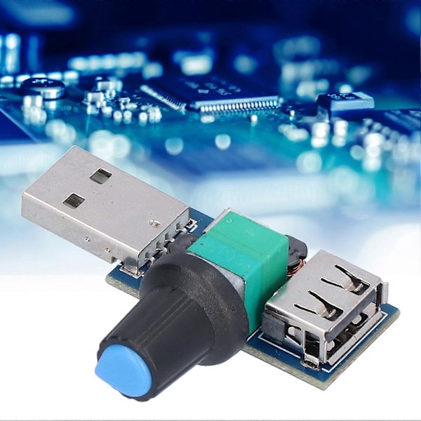 USB Fläkthastighetskontroller Volymkontroll Justeringskort Hastighetsjustering Lågbrusmodul