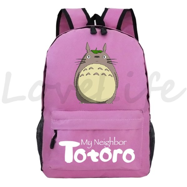 Min granne Totoro Ryggsäckar Anime Ryggsäck Mochila Pojkar Flickor Tecknade Skolväskor Studenter Bokväska Tonåring Laptop Resväska style 25
