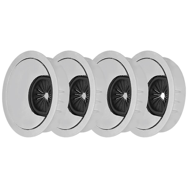 4 Sæt Skrivebordskabel Lednings Grommet PC Computer Skrivebord Ledning Grommet Kabelhul Dæk Organisatorer50 Børstet