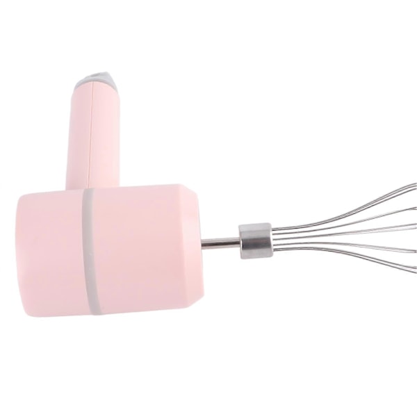 Elektrisk Sladdlös Handmixer 3 Hastigheter Köksmixer 20W med Visp för Bakning Rosa