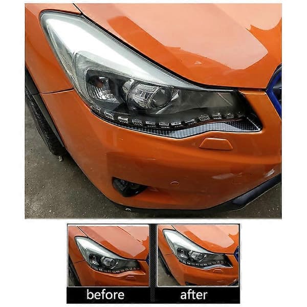 Bil Karbonfiber ABS Hode Frontlys Deksel Trim Øyenbryn for XV 2012-2016