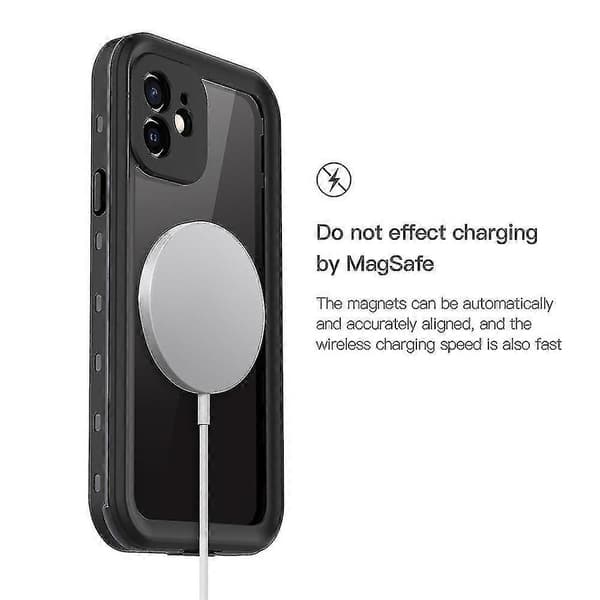 REDPEPPER Dot+ Serie Gennemsigtigt IP68 Vandtæt PC+TPU Cover til iPhone 12