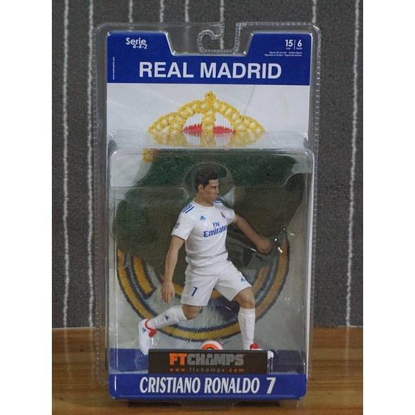 Modell tecknad fotboll superstjärna Messi C Ronaldo samling dekoration jul leksak gåva docka White About 16CM