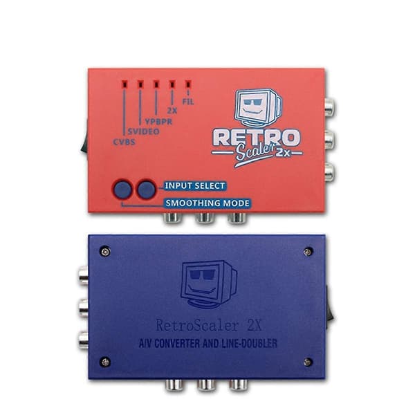 For RetroScaler2x AV til HD Konverter Line-Doubler til Retro Spilkonsoller PS2 N64 Dreamcast MD1 MD2, Blå