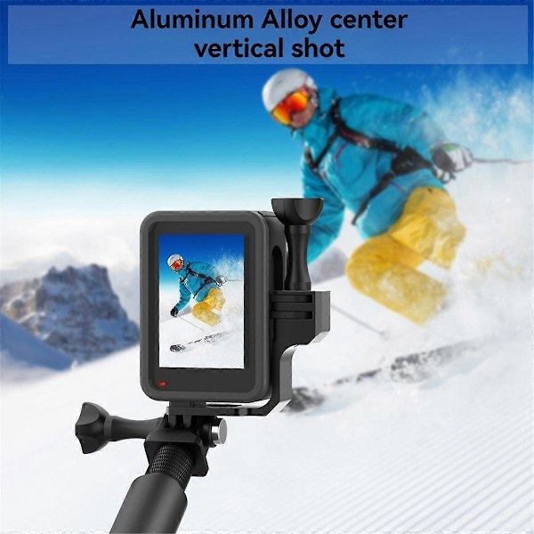 Action-kameran pystysuuntainen varsikiinnike Hero 12 11 10 9 8 7 Action 4 3 Selfie Stick -kiinnitysadapterille