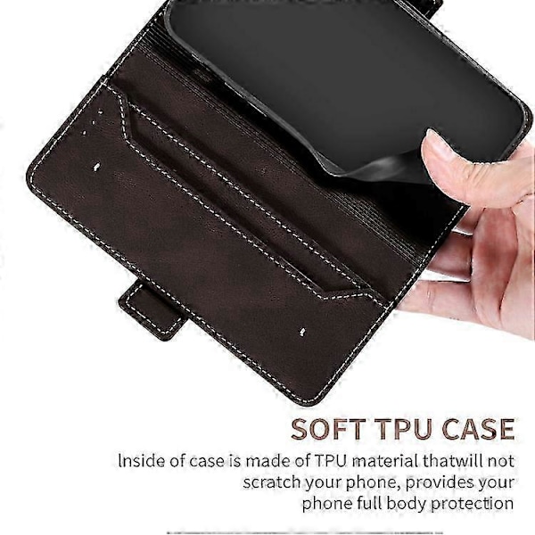 Til Samsung Galaxy S10 Syning Side-Magnetisk RFID Læder Telefon Cover P202112248 Coffee