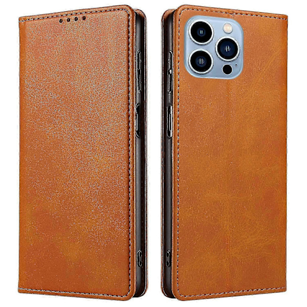 För iPhone 16 Pro Skal Läder Telefonskydd Stark Magnetisk Korthållare s20241212513 Style C