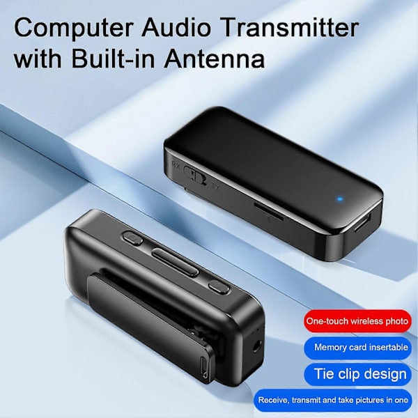 Bluetooth-kompatibel 5.3 Mottaker Sender Stabilt Signal 10m Rekkevidde Lett Design Audio Sender for TV-høyttalere