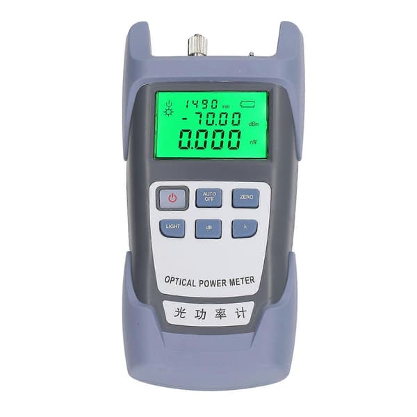 Optisk effektmåler 7 bølgelængder understøtter standard 2,5 mm interface fiberoptisk kabeltester visuel fejlfinder