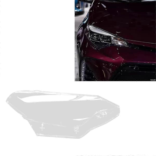 Höger strålkastarglas för bil, transparent linskydd, strålkastarskydd för 2016-2019 US Version