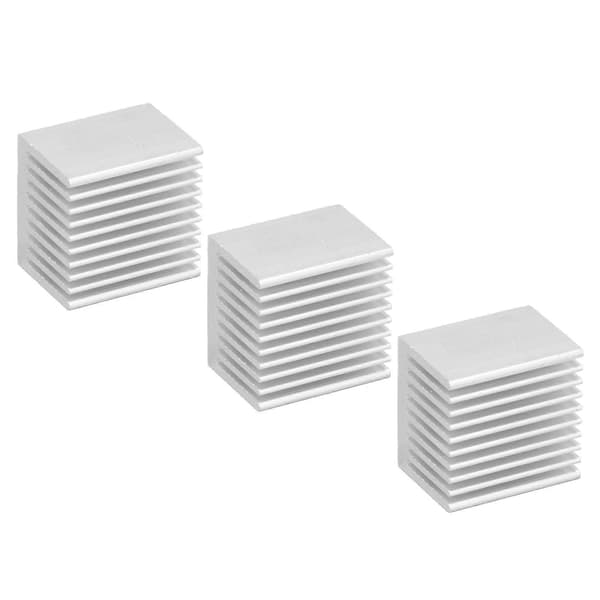 8 stk. Kølefinner Aluminium Power Radiator Køleplade Sæt til Elektronik CPU Modul 40x40x30mm Med Klæbemiddel
