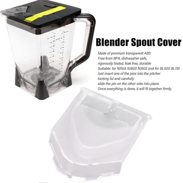 Blender Hældetud Dæksel Transparent Klap Låg Krukke Top Reservedel til NINJA NJ600 NJ602 til BL500 BL781