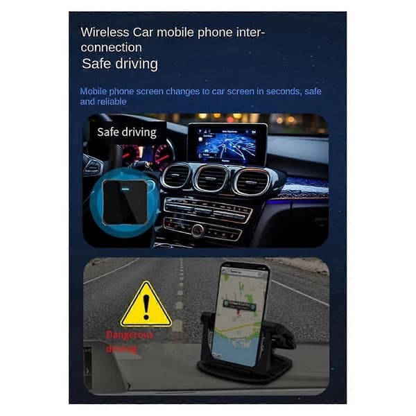 Langaton Carplay-sovitin Langaton Android Auto -sovitin Langaton sovitin Muunna langallinen Android Auto langattomaksi