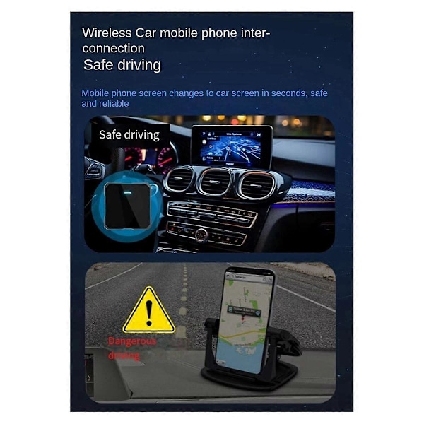 Trådløs Carplay Adapter Trådløs Android Auto Adapter Trådløs Adapter Konverter Kablet Android Auto til Trådløs