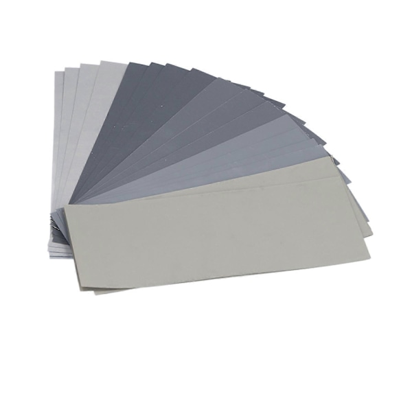 20 st Sandpapper Torrt Vått Sandpapper 1000 till 7000 Korn Vattentätt Set Kit för Slipning