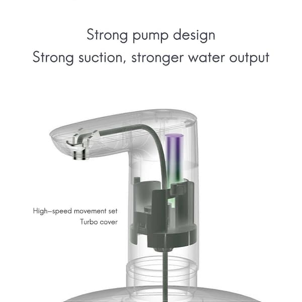 Automatisk Elektrisk Vattendispenser Hushålls Dunk Dricksvattenflaska Strömbrytare Smart Vattenpump Vit