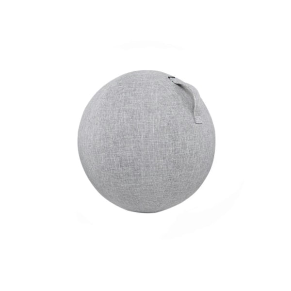 Dammtätt Anti-halk Träningsbollskydd Bomull Lin Praktiskt Finstickat Yogabollskydd För Hemmet Grey with White