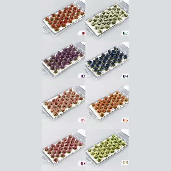 DIY Modellbyggesett Kunstgress Blomsterblad Hage Plen Mini Landskapsdekor Tilbehør Leke C