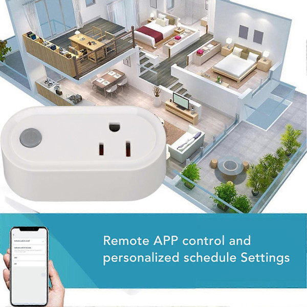 för Matter Smart Socket Mini 15A för Matter WiFi Smart Plug AC 85 Smart Home App Fjärrkontroll Timer