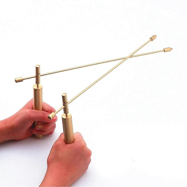 11.8In Længde Dowsing Rod Kobber Praktisk Håndtag Dowsing Rods Værktøj - 2 stk. Divining Rods til Divining Vand Skattegenstande