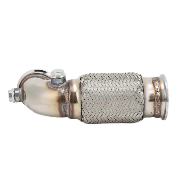 2.5in V-bånd til V-bånd Downpipe 90 Grader med Fleksibel Belg Rustfritt Stål Modifikasjon