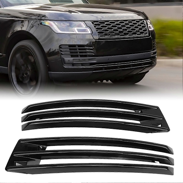 Gloss Sort Frontfanger Luftkanaler Inntaksgrill List Erstatning For Range Rover L405 Facelift 2018 til 2022