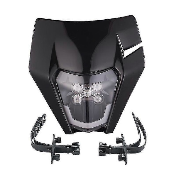 Motorcykel LED Forlygte Forlygte Hovedlys Til Ktm Exc Excf Sxf Xc Xcw Xcf Mx Dirt Bike Universal Enduro Supermoto Kåbe D LED Black