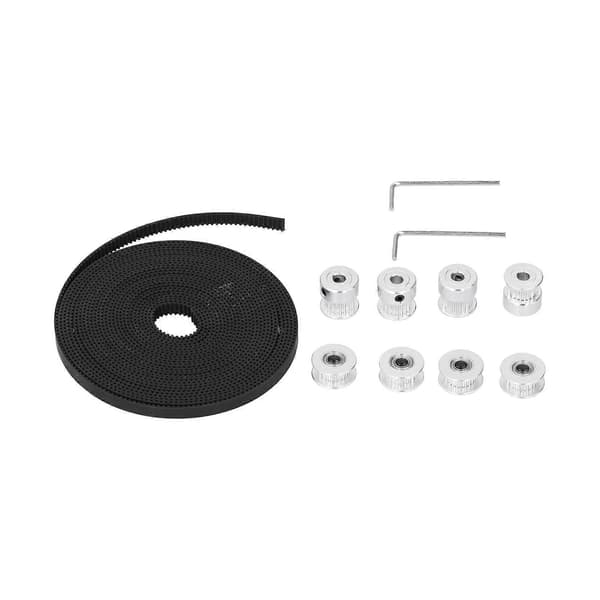 Synkron Hjulreimsett Aluminiumslegering 20 Tenner Timing Pulley Sett 5 Meter 3D-Utskriftsdeler