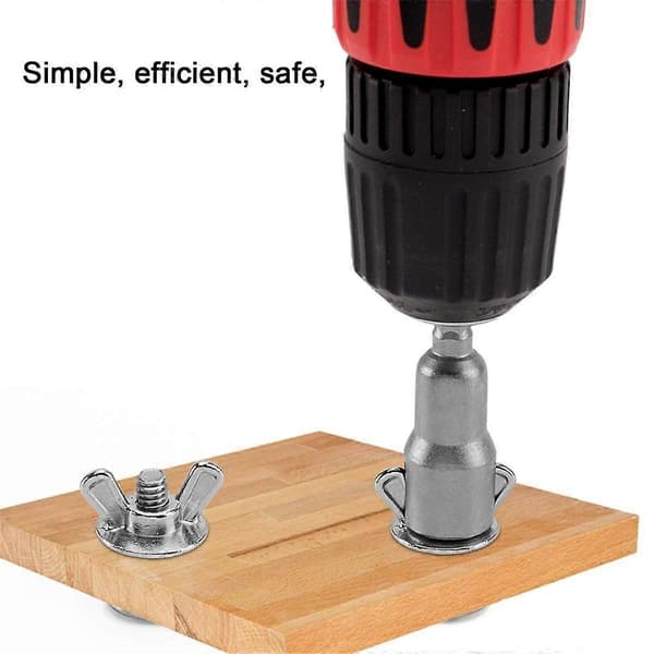 Hurricane Shutter Drill Bit, Wing Nut Drill Bit, Wingnut Socket, Power Wing Nut Driver Set, 1/4inch Hex Shank for Panel Nuts