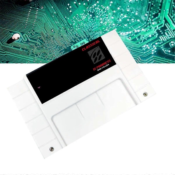 Til SNES 110-I-1 Spil Super 110-I-1 Spilkort til SNES Spillekonsol Familiesjov for Børn, B