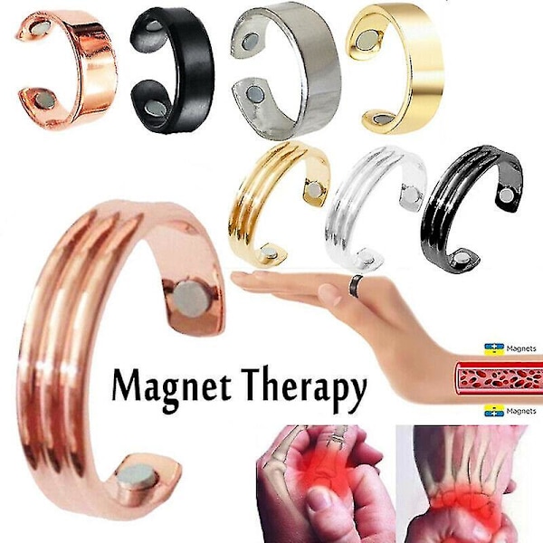 Apollolostory Magnetisk Ring för Lymfdränage Black