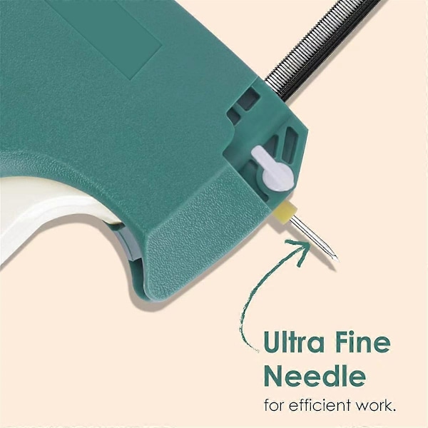 Fin StitchGun för Kläder, Märkpistol för Kläder, med 2 Fina Nålar 1500 Svarta & 1500 Vita Mini Fästen
