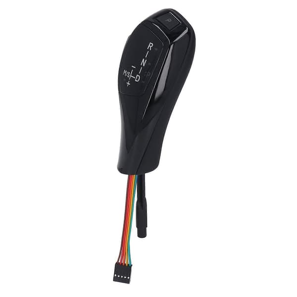 LED Växelspaksknopp Röd Motorstartknapp Skydd Kit för 6-serie E63 E64 Pre-facelift 2004-2006 Glansigt Svart