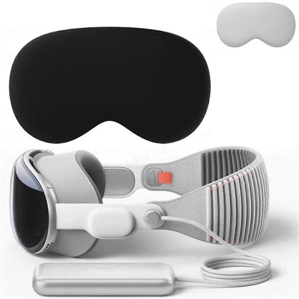 Silikonebeskyttelsesetui til VR-headset, hovedmonteret maske, linsehætte, controller-håndtag-B