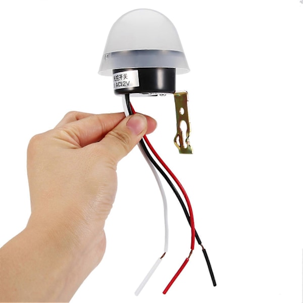 Automatisk Auto On Off Fotocelle Gadebelysningskontakt DC AC 10A Sensor Switch (12V)