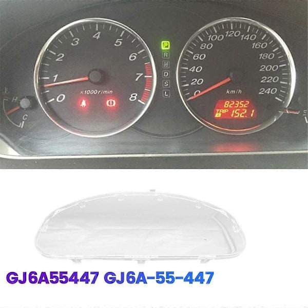 Bilinstrumentpanel Hastighetsmätare Ram Skydd för 6 2002-2007 GJ6A55447 GJ6A-55-447 Mätare Transparent Skal