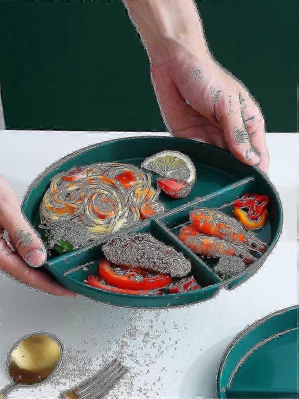 Portion Control Middagstallerken til Voksne med 3 Rum - Et Essentielt Køkkenredskab