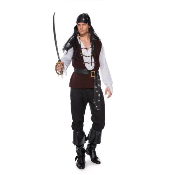 Halloween Game Kostymer Manliga och Kvinnliga Par Piratkapten Jack Sparrow Kostymer style 4 M