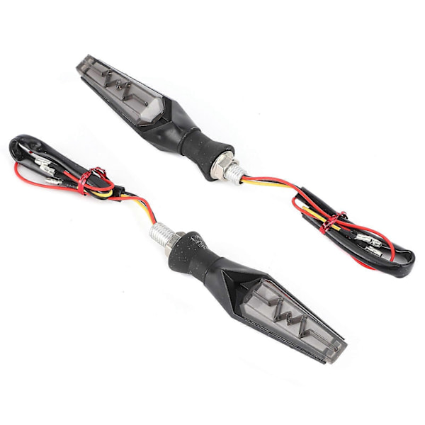 2 stk. Motorcykel LED Blinklys Dynamisk IPX66 Vandtæt Universal M10 Blåt og Gult Lys