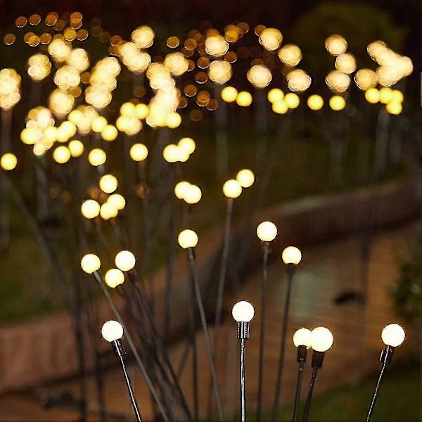 Solcellehavelampe - Solcellelampe der svajer, Vindsvajende, Solcelle udendørslampe 10LED