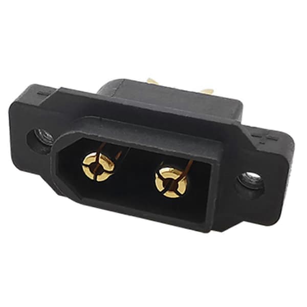 6 stk. Sort XT60EW-M XT60 Hanstik Forbindelsesled Skrue Fast Plade Panelmontering XT60EW Stik til RC Lipo Batteri FPV RC
