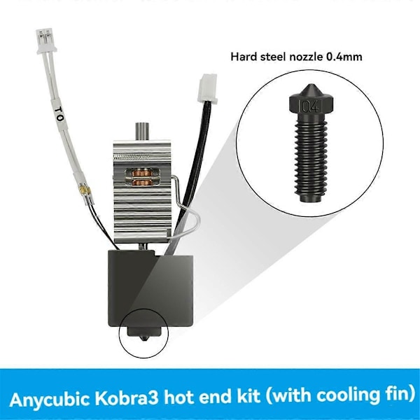 For 3 Hotend Dyse Termistor Varmerør Varmeblokk med Kjøleribbe for Kobra3 Reservedeler B