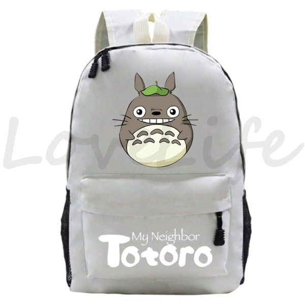 Min granne Totoro Ryggsäckar Anime Ryggsäck Mochila Pojkar Flickor Tecknade Skolväskor Studenter Bokväska Tonåring Laptop Resväska style 30