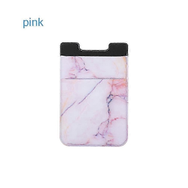 Ny Mobiltelefon Kortholder Universal Mobiltelefon Bakside Kortholder Elastisk Lommebok Festes Med Lim Kontanter Kreditt ID Myk Lomme s202412121395 pink