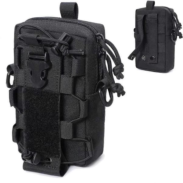 Molle EDC Vattenflaskficka, Utomhus Sport Telefonväska, Rese Camping Vandring Midjeväskor med Kantin Vattenflaskhållare