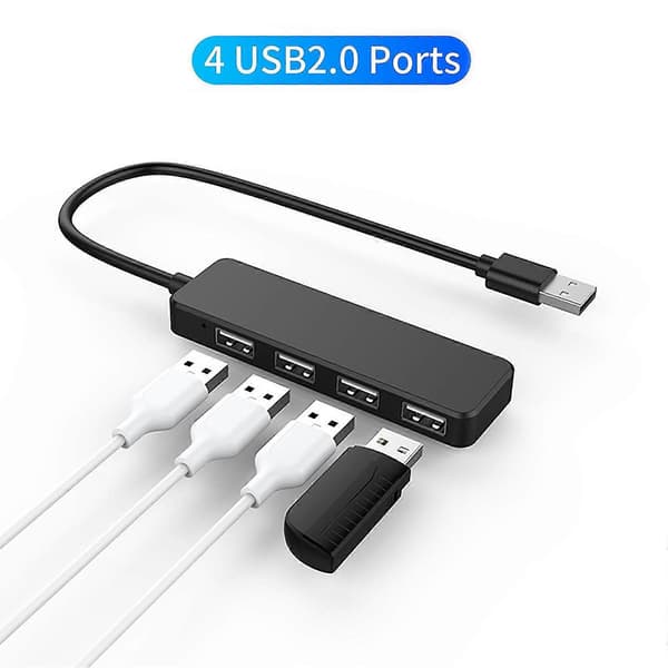 Dockingstation Hurtig Transmission Plug and Play Ultratynd 4 i 1 USB2.0 Splitter Kabel Hub til Computer