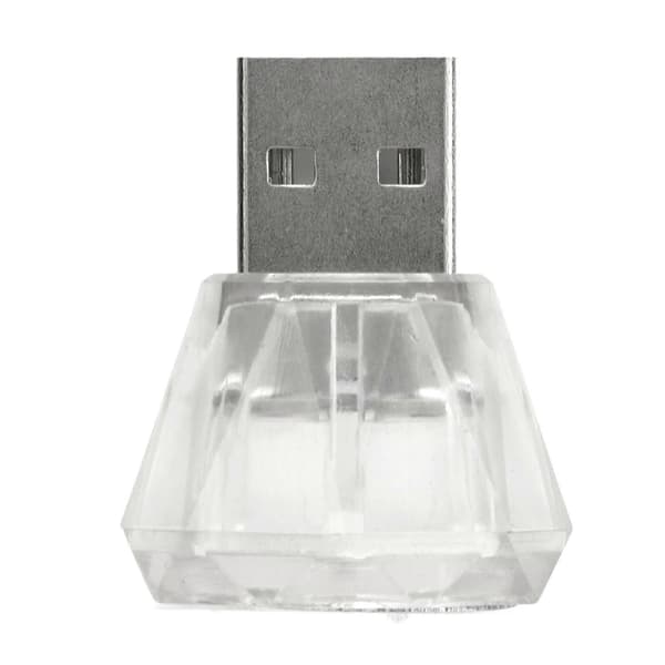 10 stk. Mini USB LED-lys Justerbar Lysstyrke Bærbare Interiørlys LED Atmosfære Lampe Biltilbehør 5V