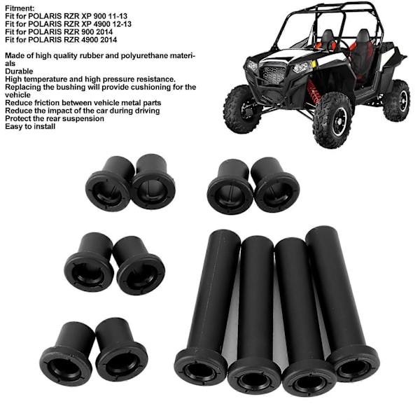 Etummaisen tukivarren A-varren puslasarja, lyhyt ja pitkä, sopii POLARIS RZR XP 900/4900 -malleihin